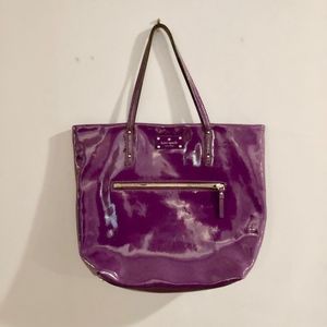 Kate Spade Purple Patent Tote